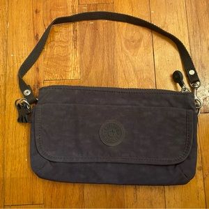 Kipling Vecka pouch wristlet in grey night